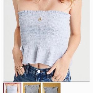 American Eagle Outfitters smocked tube top